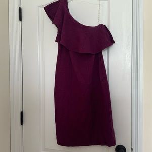 Lily Pulitzer Bordeaux One Shoulder Dress